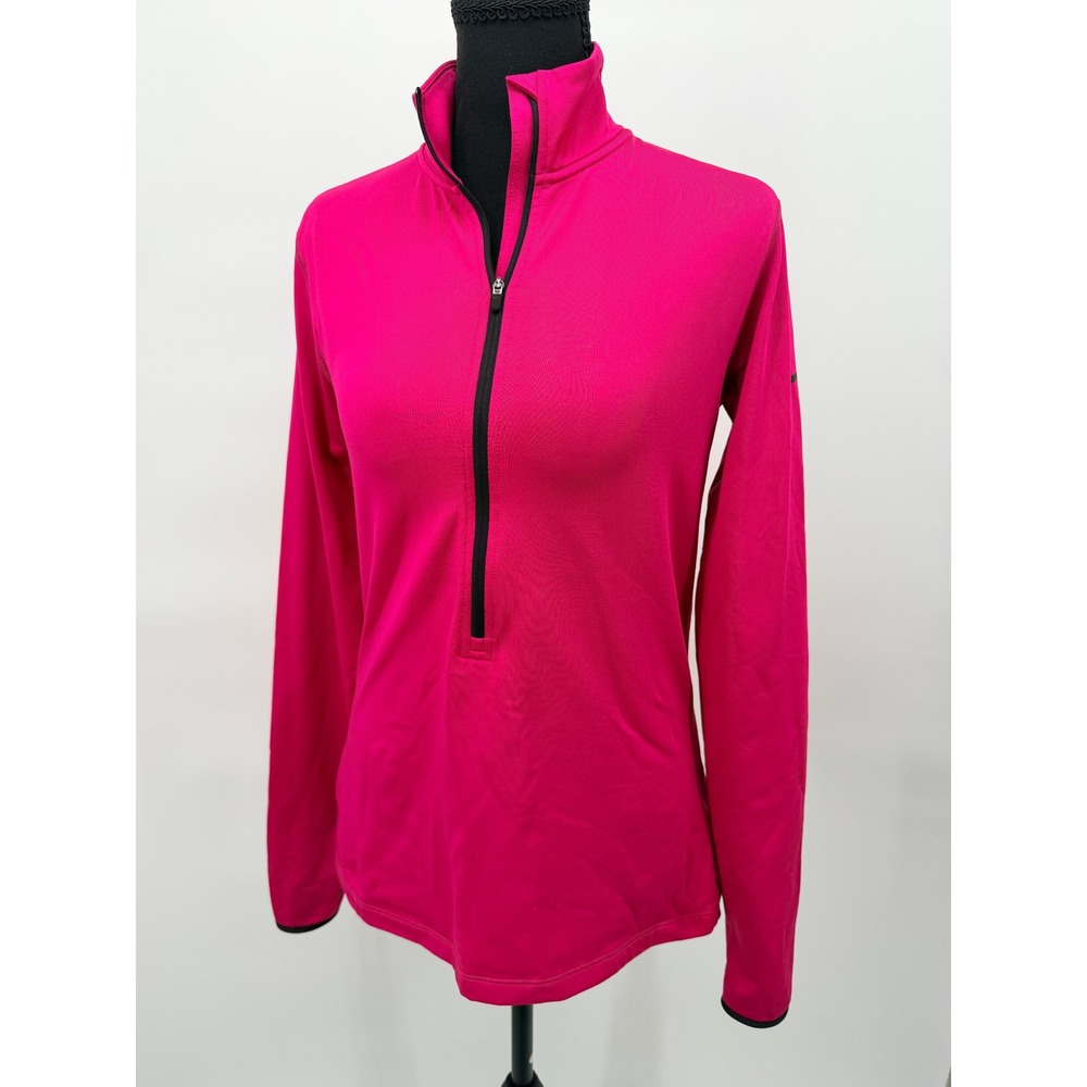 Nike Pullover Women Large Pink Excellent Dri-FIT Half Zip Thumbhole 620440-607